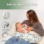 Haakaa ergonomic feeding pillow showing machine washable cover