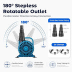 TONGCHANT aquarium and garden pump package contents highlighting the complete water filtration kit.