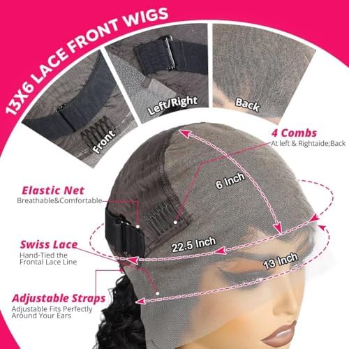 Glulaze HD lace frontal wig internal cap view highlighting adjustable straps and secure combs.