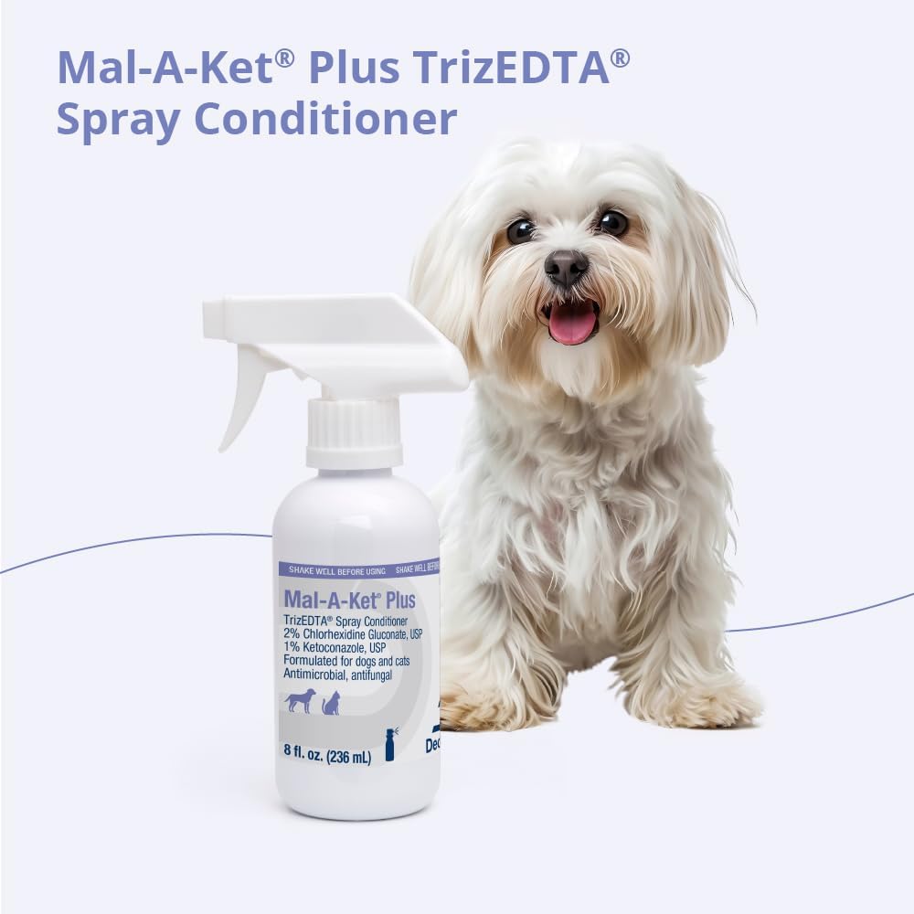 Premium clinical grade medicated pet conditioner bottle for itchy skin relief
