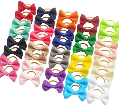 Handmade polyester ribbon bows for small dogs