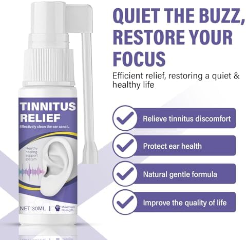 Hajoyful tinnitus relief spray application for cleaning the ear canal.