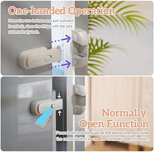 Eudemon fridge safety lock installed on appliance door