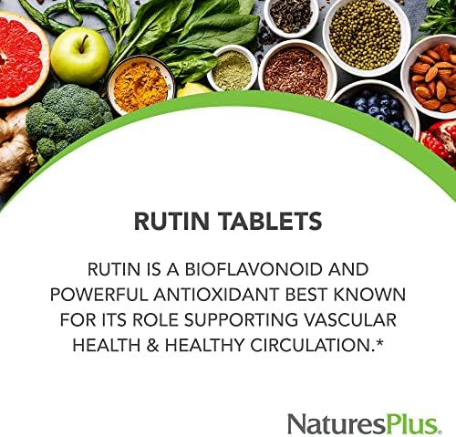 NaturesPlus Rutin vegetarian tablets close up view