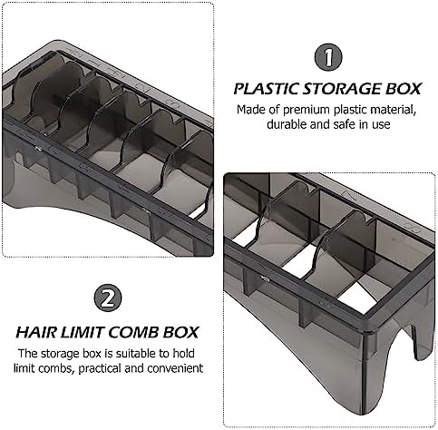 Akozon rectangular plastic clipper guard case on a salon countertop setting