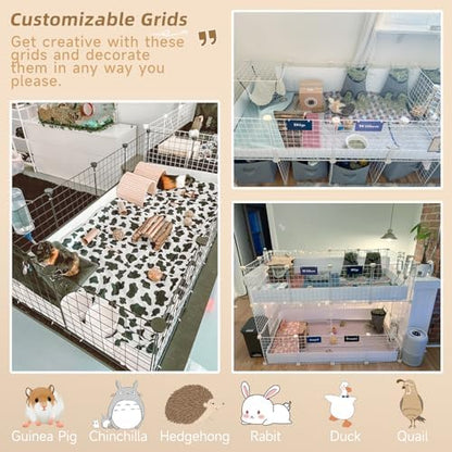 Guinea Pig Cages with Corrugated Liner 10ft CNC Small Animal Playpen Indoor Bunny Rabbit Cage Large Critter Habitat Hedgehog Pet Hutch 55x28x14inch - Image 8