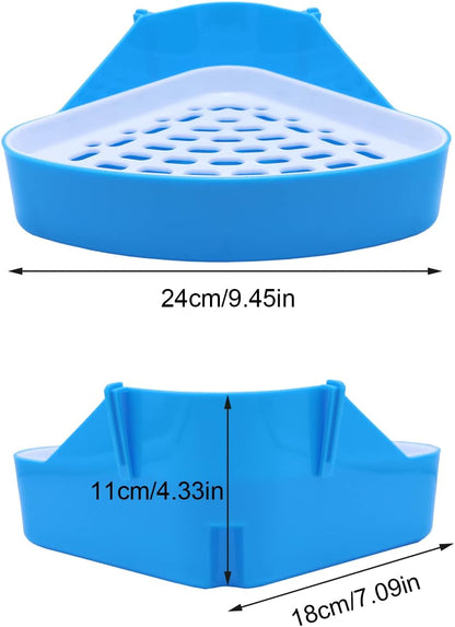 Litewoo small animal corner toilet with mesh grid