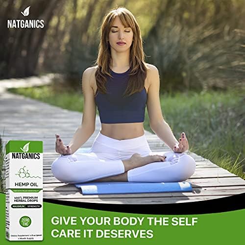 Natganics organic hemp extract packaging and bottle