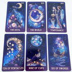 DPEHAKMK divination tool set being shuffled for an intuitive spiritual reading.