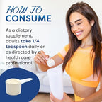 Best Naturals taurine supplement container showing serving size details