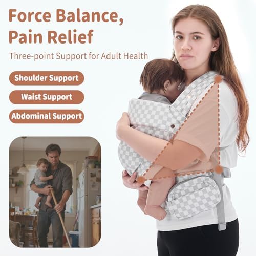 Parent wearing Grownsy baby carrier for hands free comfort