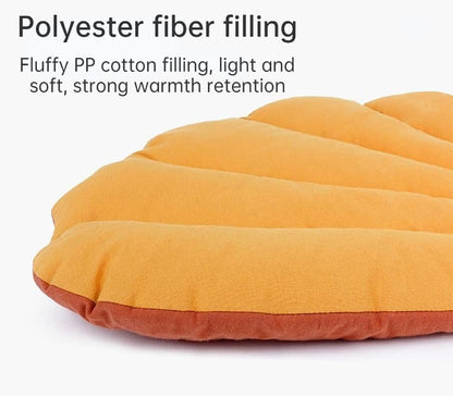 Cozy aesthetic cotton puppy mattress layout emphasizing the soft breathable filling material.