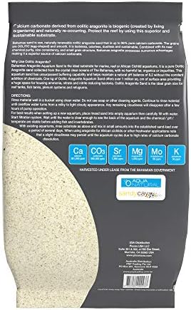 Aqua Natural aragonite sand in a saltwater aquarium setup