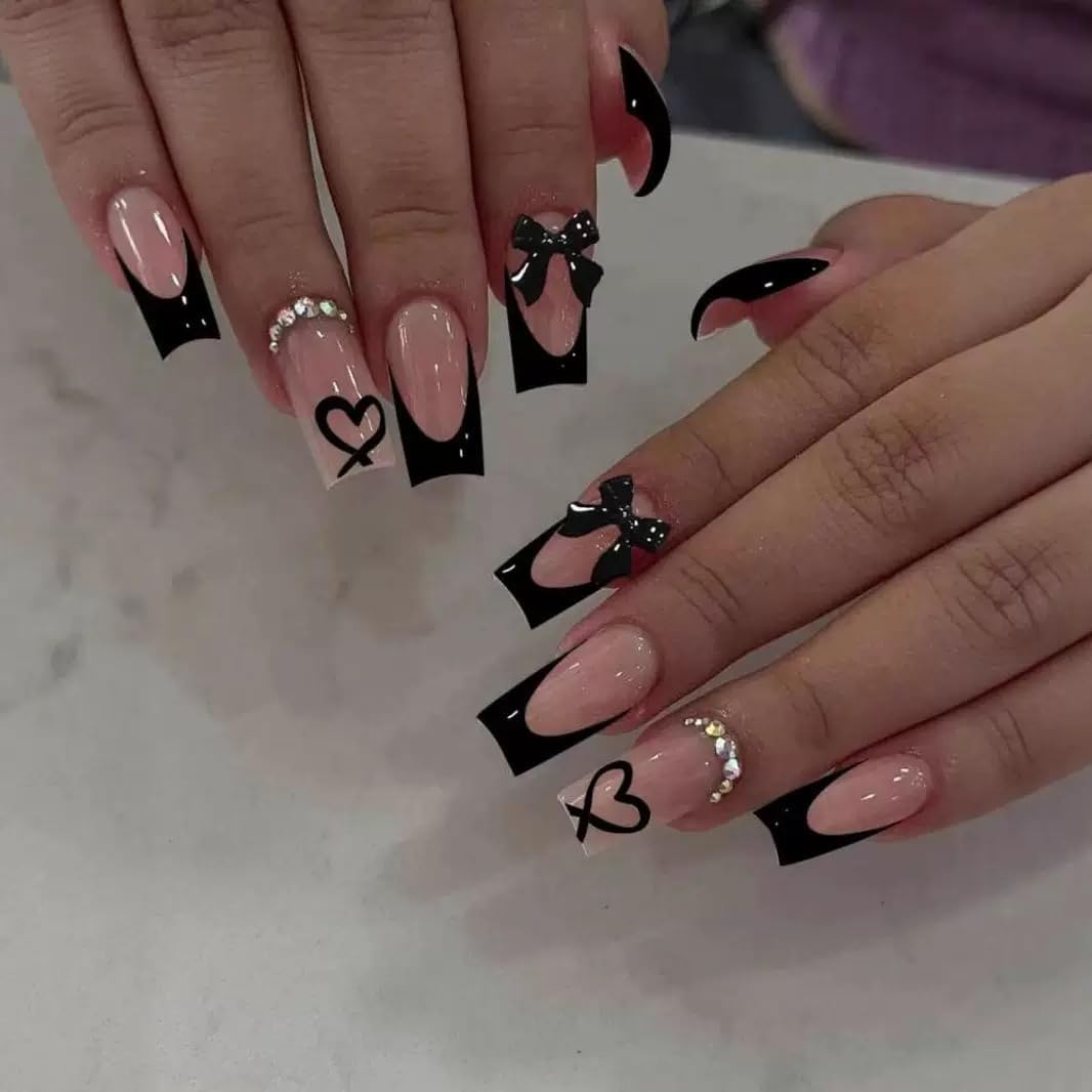 Ctthnbd medium coffin press on nails front view