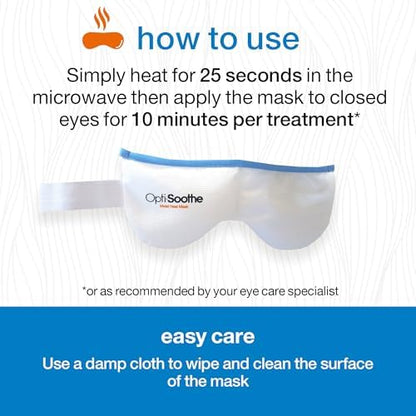 Side profile of the Opti-Soothe eye mask highlighting the comfortable fit and latex-free materials.