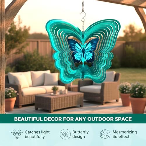 Side profile of 3D metal garden art sculpture