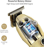 Bottom base angle of the hair trimmer showing the integrated detent hanging hook and the secure charging port.