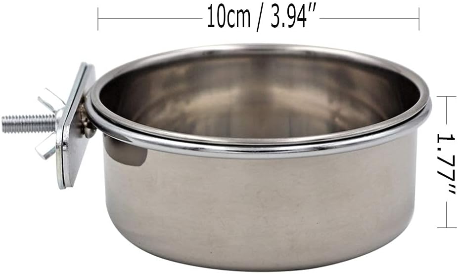 Complete set of two Tfwadmx stainless steel pet bowls