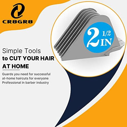 Reinforced plastic large size clipper guards attached to a professional grooming blade.