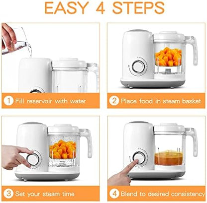 AMZBABYCHEF baby food maker close up view of the 0 to 30 minute manual timer knob mechanism