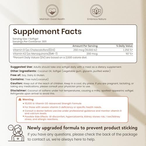 Vev Corefeel Vitamin D3 and K2 softgels in a serving size comparison