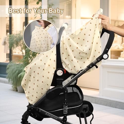Folded Hooyax 2-in-1 muslin cover for travel