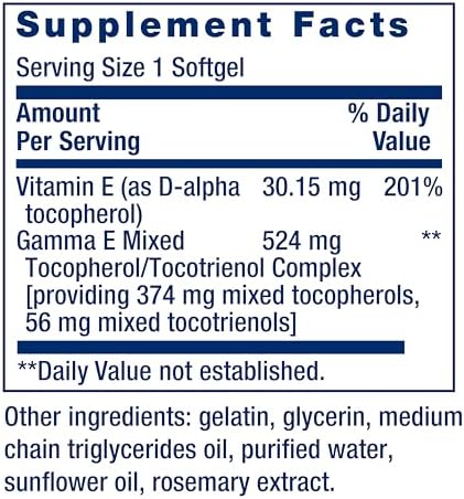 Life Extension Gamma E Mixed Tocopherols And Tocotrienols capsule softgel detail