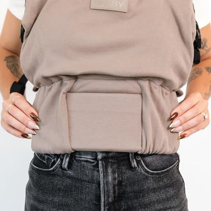 Adjustable seat design on Moby Sparrow baby carrier