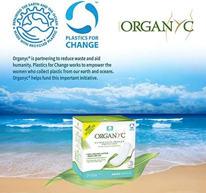 Side view of Organyc 2.0 super absorbency pads for heavy flow.