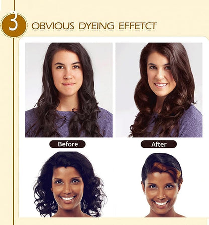 Step by step application guide for the three in one smart dye comb