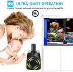 CWKJ submersible pump operating inside a glass fish tank environment