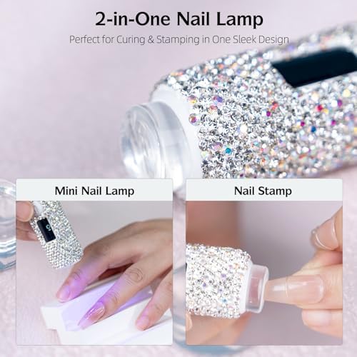 Handheld UV nail lamp with silicone stamper for nail art