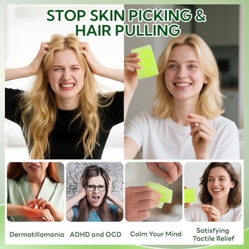 Premium silicone anti skin picking hair pulling fidget toys being used by hand