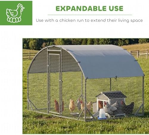 PawHut Chicken Coop Outdoor Weatherproof, Wooden Duck House with Nesting Box, Pull-Out Metal Tray, for 1-2 Chickens, Rabbits, Ducks, Poultry Cage Rabbit Hutch for Backyard, Farm, 36" x 25" x 27" - Image 6