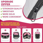 Playpen for Small Dogs Cats Crate: Puppy Play Pen Indoor Outdoor Foldable Potable Exercise Cage Pop up Kennel for Guinea Pig Rabbits Hamster Travel with Carrying Case & Food Bowl (Pink, M, 1) - Image 8