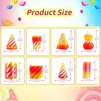 Close up of rainbow gradient 3D printed spiral cone fidget toy
