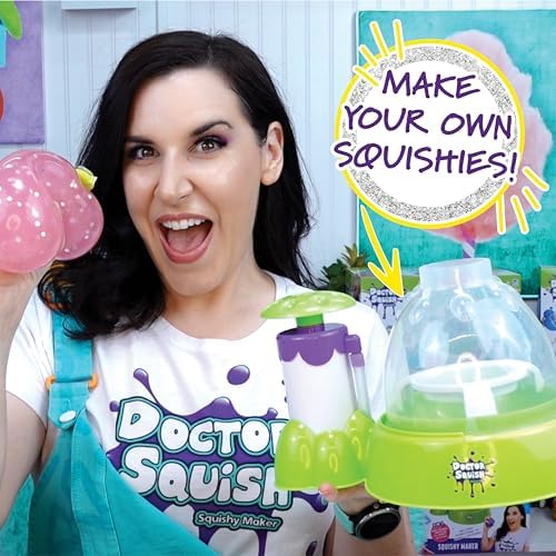 Doctor Squish DIY kit showing the included slime powder sparkles confetti and reusable clips