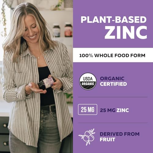 USDA Organic fruit-derived plant zinc supplement by Triquetra Health