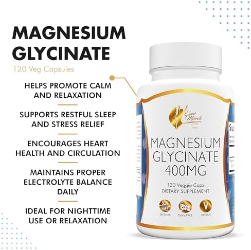Vegan gluten free USA imported magnesium glycinate dietary supplement