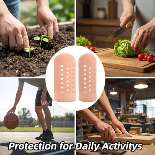 Demonstration of the highly stretchable and elastic medical grade silicone material used in GoldenLife finger covers.