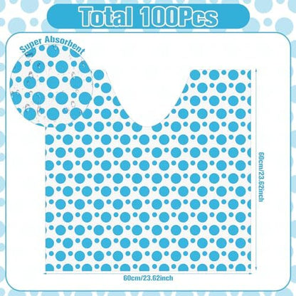 Close up view of the U-shaped cutout on the Drydiet absorbent bathroom floor protector pad.