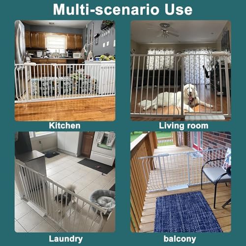 ALLAIBB automatic close wide baby gate displaying the secure locking indicator alignment