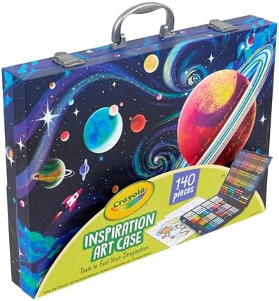 Crayola Inspiration Art Case Space Coloring Set (140pcs), Essential Easter Basket Stuffers, Art Kit for Kids, Crayons, Markers, Pencils, Easter Gifts for Kids, Ages 5+ [Amazon Exclusive] - Image 4