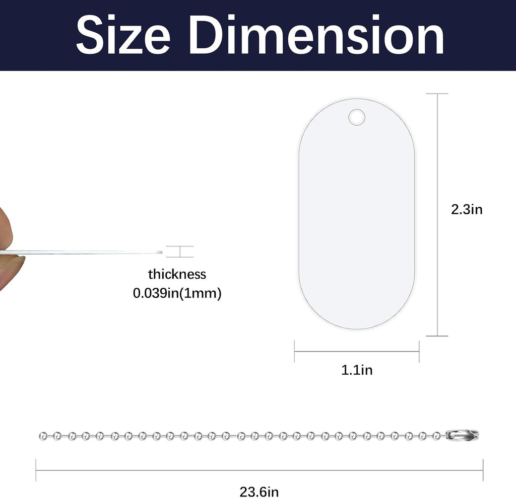 Double sided aluminum bone shaped metal tags for custom heat transfer printing