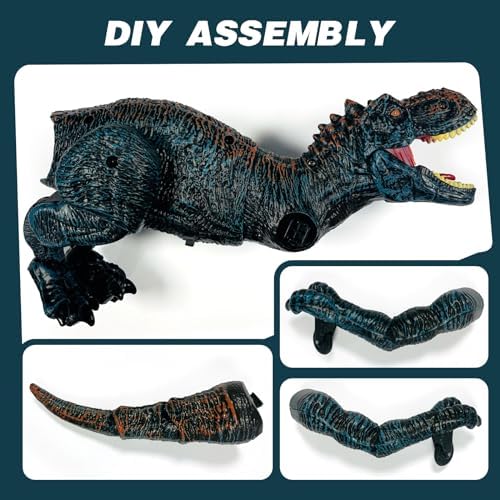 Children playing with Sunrad remote control T-Rex toy
