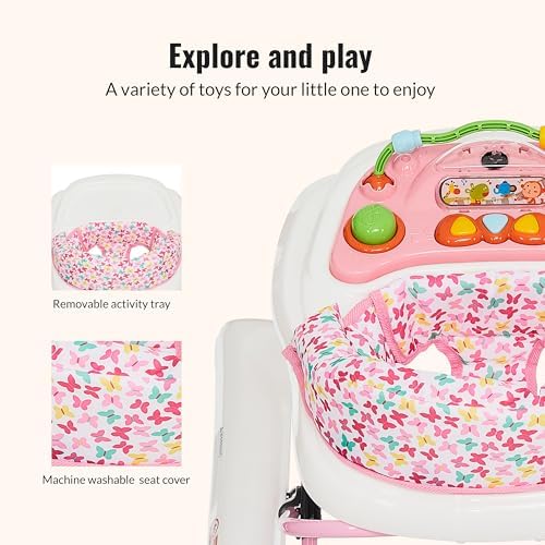 Close up of Dream On Me Ava walker interactive toy tray