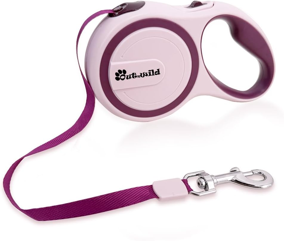 OUTnWILD Retractable Dog Leash - Tangle-Free 360 degrees Design with Anti-Slip Handle | 16 ft Strong Nylon Tape | One Touch Quick-Lock Braking System | for Small/Medium Breeds/Pets Up to 44lbs. (Khaki, M) - Image 10