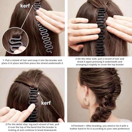 DazzleDiva French braid maker tool and sectioning tail comb displayed on a clean background.