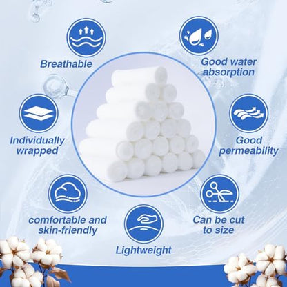 MAQIHAN lightweight medical dressing rolls pack for household emergency kits.