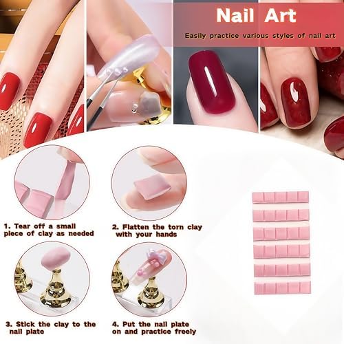 Professional nail art kit components including brushes and dotting tools